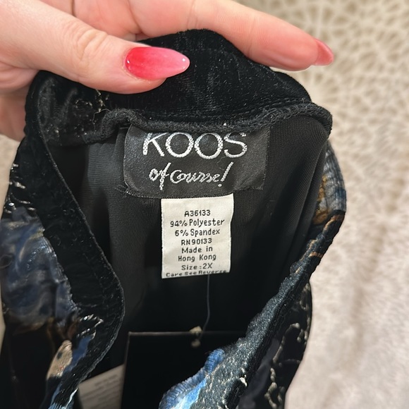 🌺 Vintage Koos Of Course! Velvet Floral Maxi Skirt – NOS with Tags - Picture 5 of 6